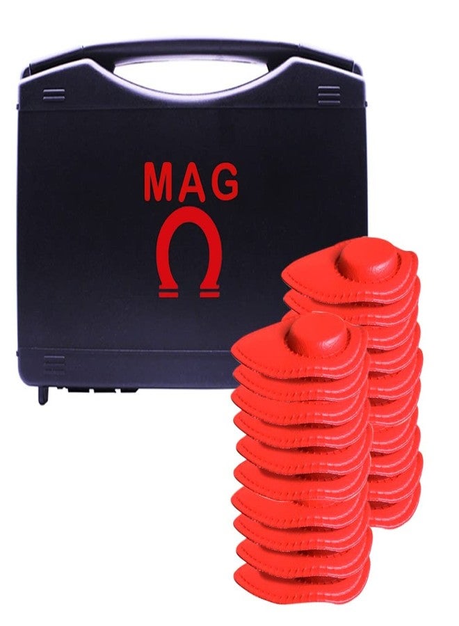 MAG | Kit of 20 Ferrite Magnets | For Biomagnetism Therapy | 1800 Gauss | Color Red | Size 2.5 X .6 cm - Image 1